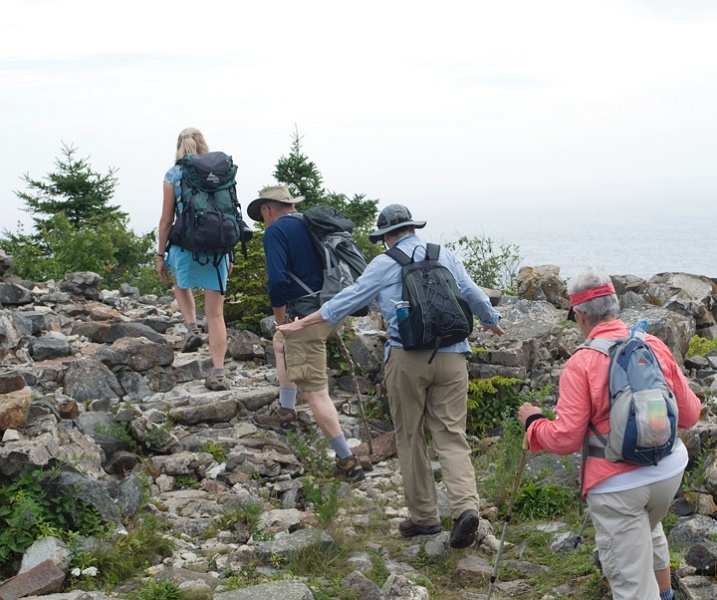 GreatHead_4638.jpg - Caren leads the group to a viewing spot on Great Head