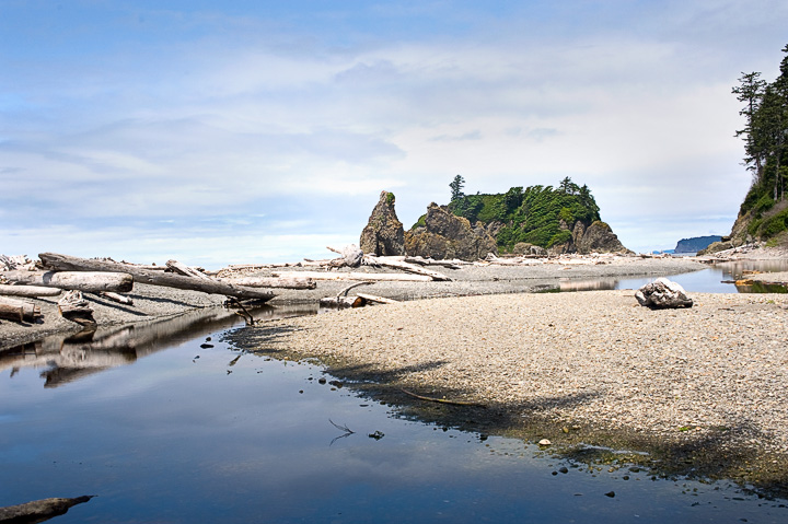 RubyBeach_9747.jpg - Ruby Beach and its "sea stacks" was a few miles up the highway from starfish point. We enjoyed one of our wondeful  al fresco  lunches prepared by Jamie and Caren.  
